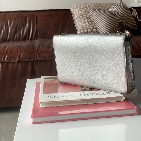 Saint Laurent Silver Kate Monogram Medium Cloud - Picture 5 of 8